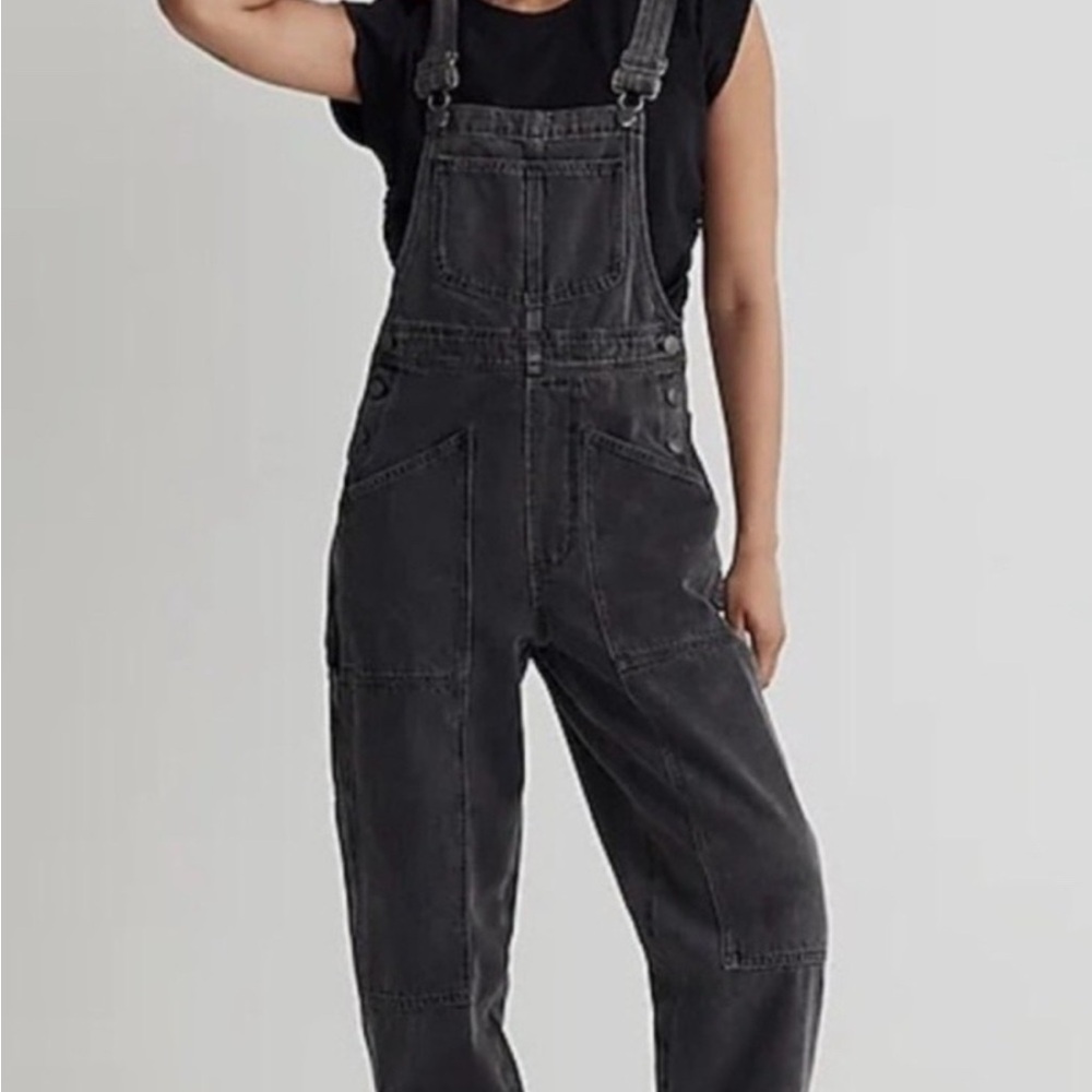 Madewell Charcoal Denim Overalls
